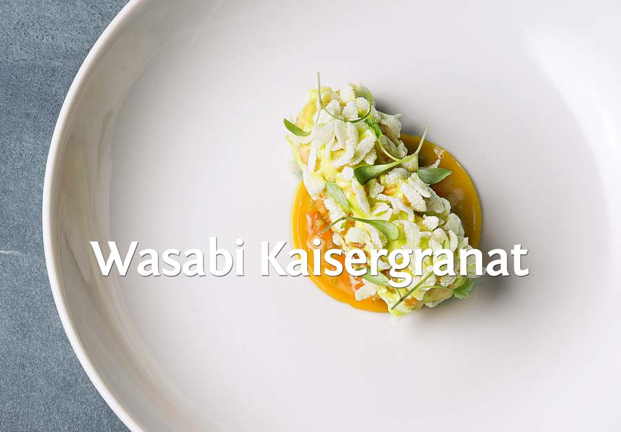 Ein Rezept von Tim Raue: Wasabi Kaisergranat